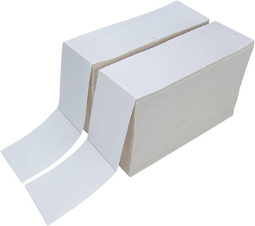 2000/4000 Fanfold 4" x 6" Direct Thermal Labels, with Perforated line Shpping Labels - Compatible with Zebra & Rollo Printer