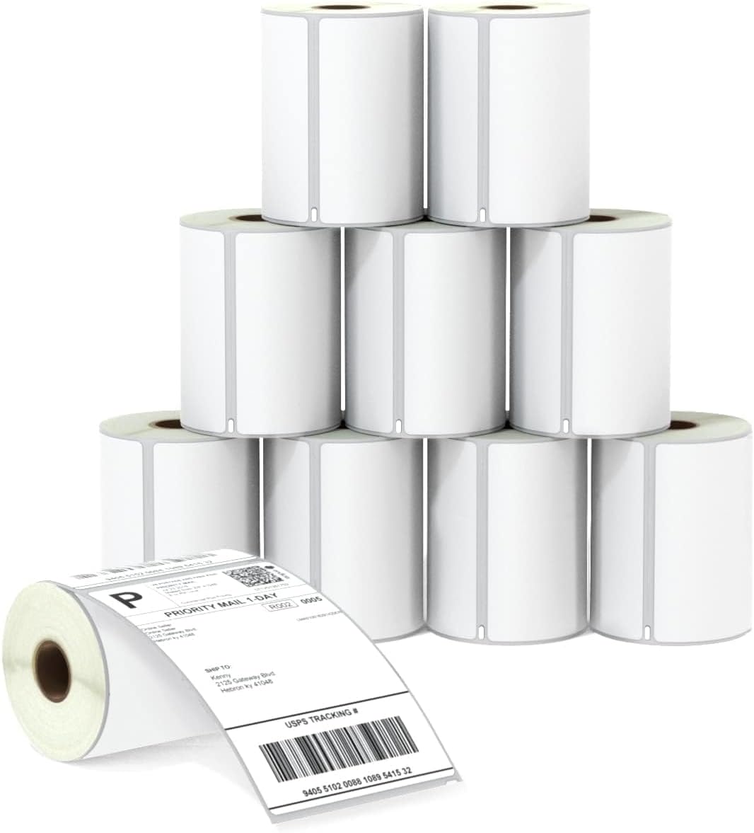 DYMO 1744907 (4" x 6") Shipping Labels, Perforated, Compatible with DYMO Labelwriter 4XL Rollo & Zebra, NOT Fit 5XL [10 Rolls/2200 Labels]