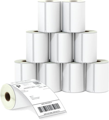 DYMO 1744907 (4" x 6") Shipping Labels, Perforated, Compatible with DYMO Labelwriter 4XL Rollo & Zebra, NOT Fit 5XL [10 Rolls/2200 Labels]