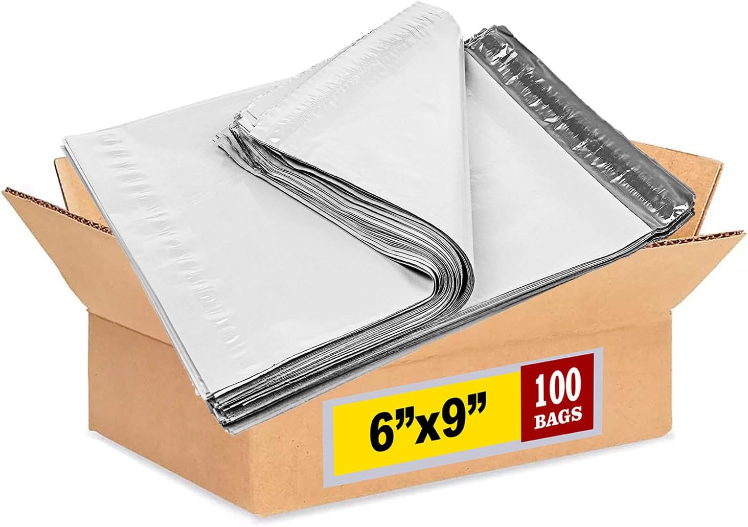 6X9 Premium Matte Finish Self-Sealing Non-Padded White Poly Mailers/Mailing Envelopes/Bags