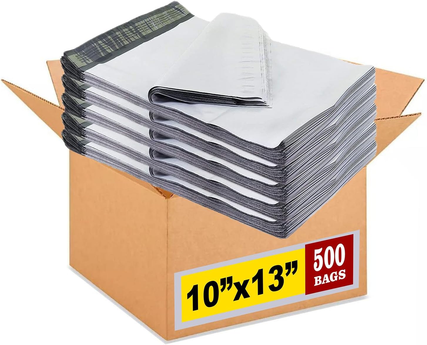 10x13 White Poly MAILERS Shipping Plastic ENVELOPES Bags 10x13 (Total 500 Bags)